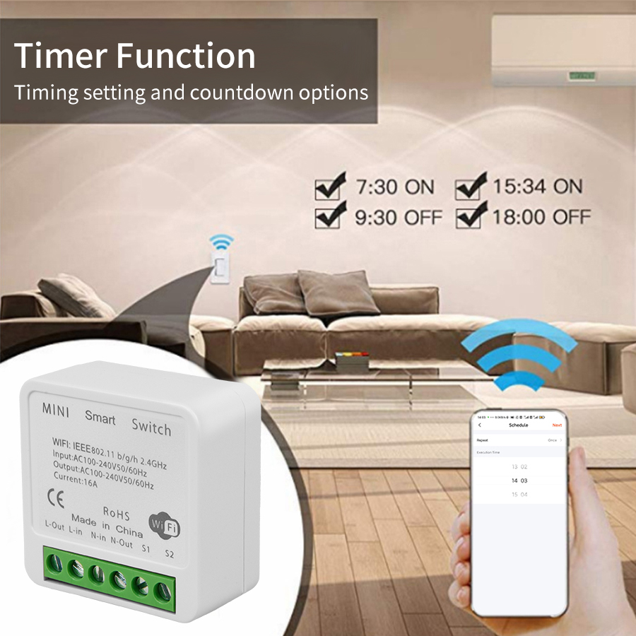 16A 20A Tuya WiFi مفتاح ذكي 2- - مراجعة Tuya 4 Channel وسعره