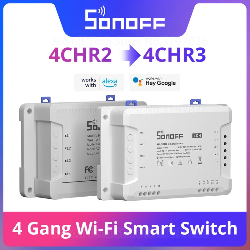 مفتاح واي فاي ذكي Sonoff 4CHR3 - مراجعة Sonoff وسعره