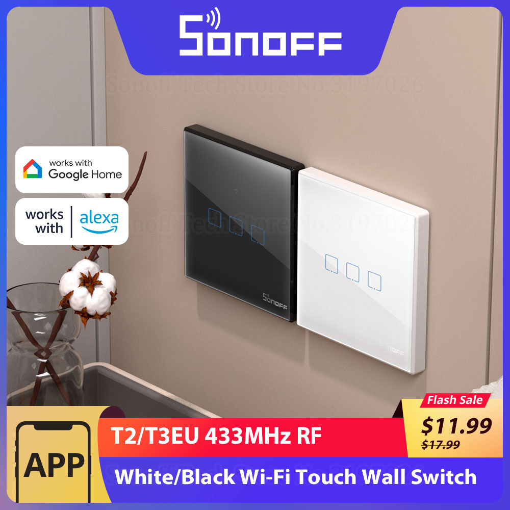 SONOFF T2/T3EU 433Mhz RF WiFi  - مراجعة Sonoff Basic وسعره