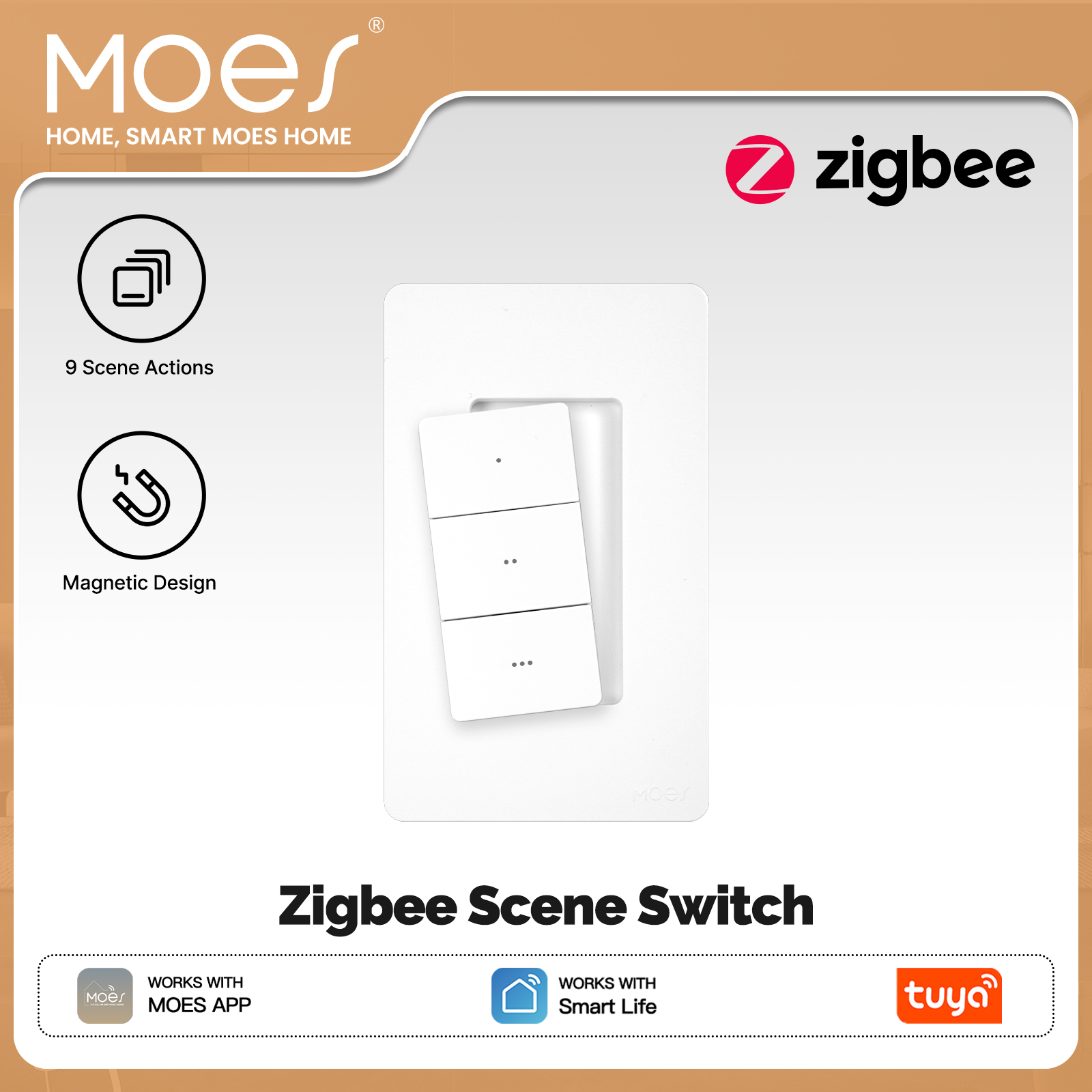 مفتاح مشهد لاسلكي ذكي MOES Tuy - مراجعة Smart Relay Tuya وسعره